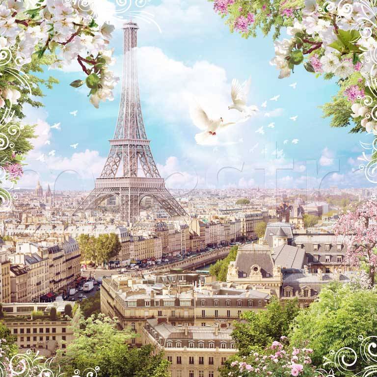 Фотообои Вид Парижа весной
